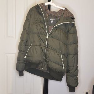 Men's Green H&M L.O.G.G Puffer Jacket XL